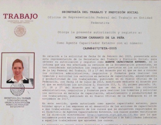 Certificado Train the Trainer